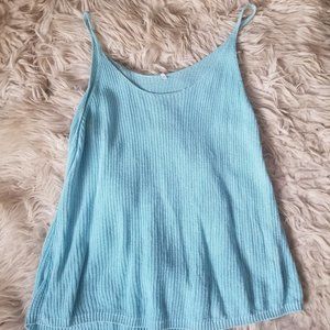 Light blue sweater tank top